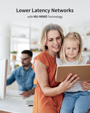 Carica l'immagine nel visualizzatore di Gallery, 1200Mbps WiFi Extender Supports MU-MIMO Technology Ensures Efficient Data Transmission on Multiple Devices