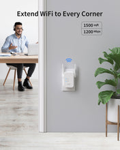 Carica l'immagine nel visualizzatore di Gallery, Expand Your Existing Router's WiFi and Add WiFi Range up to 1500 square feet with 1200Mbps WiFi Extender