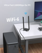 Carica l'immagine nel visualizzatore di Gallery, ioGiant 1800Mbps High Gain USB WiFi 6 Adapter Brings Fast WiFi for Streaming Gaming and Uploading