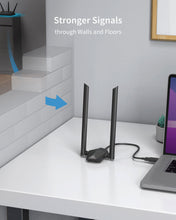 Carica l'immagine nel visualizzatore di Gallery, ioGiant AX1800 High Gain USB WiFi 6 Adapter Delivers Stronger Signals Through Walls and Floors