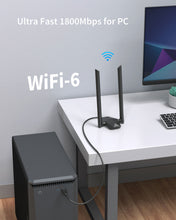 Carica l&#39;immagine nel visualizzatore di Gallery, ioGiant 1800Mbps High Gain USB WiFi 6 Adapter Brings Fast WiFi for Streaming Gaming and Uploading
